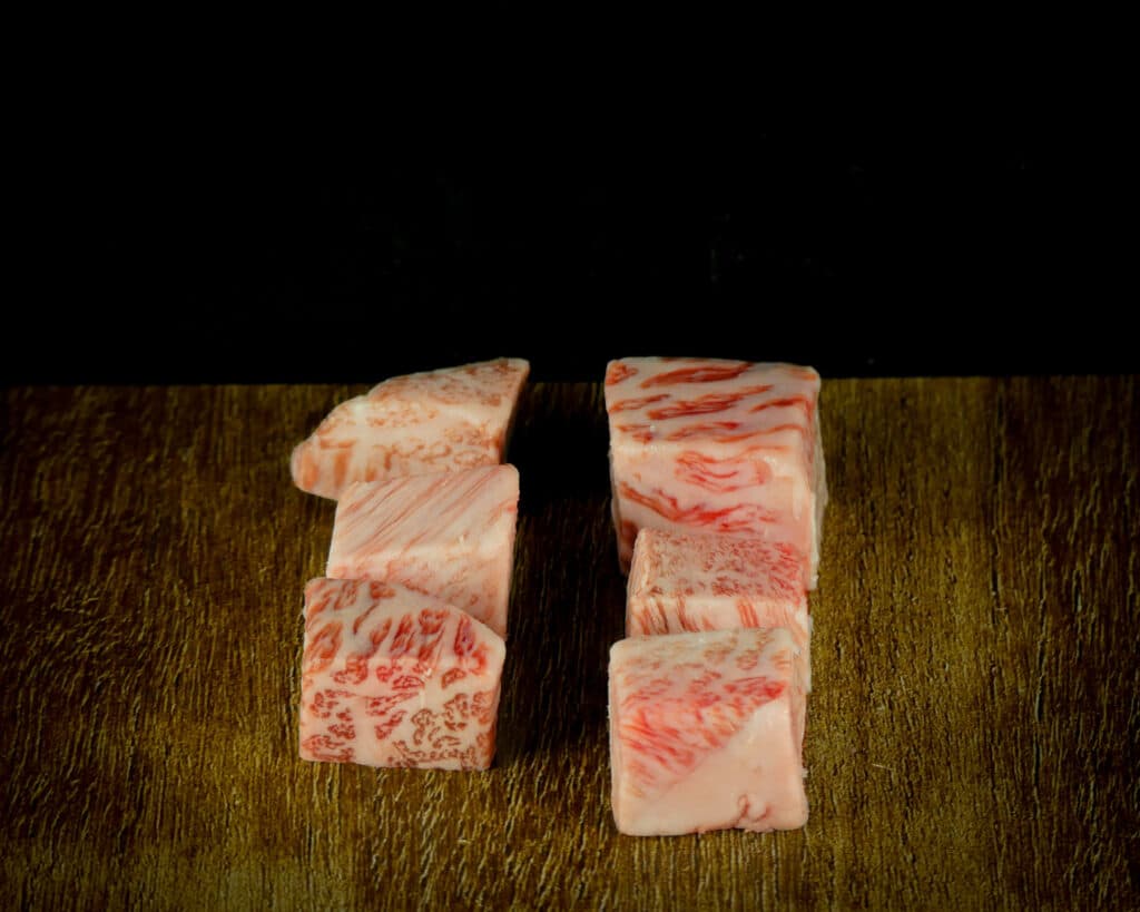 Wagyu entrecote blokjes A5 Japans (Full Blood)