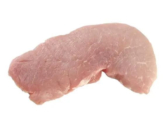 Schnitzel van de filet ongepaneerd