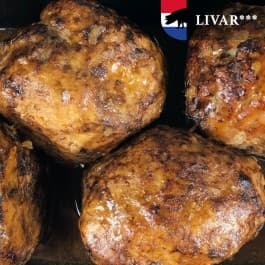 Gebraden gehaktballen halfom Livar en Natuurkoe