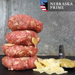Black Angus mini burger | Old Amsterdam mosterd