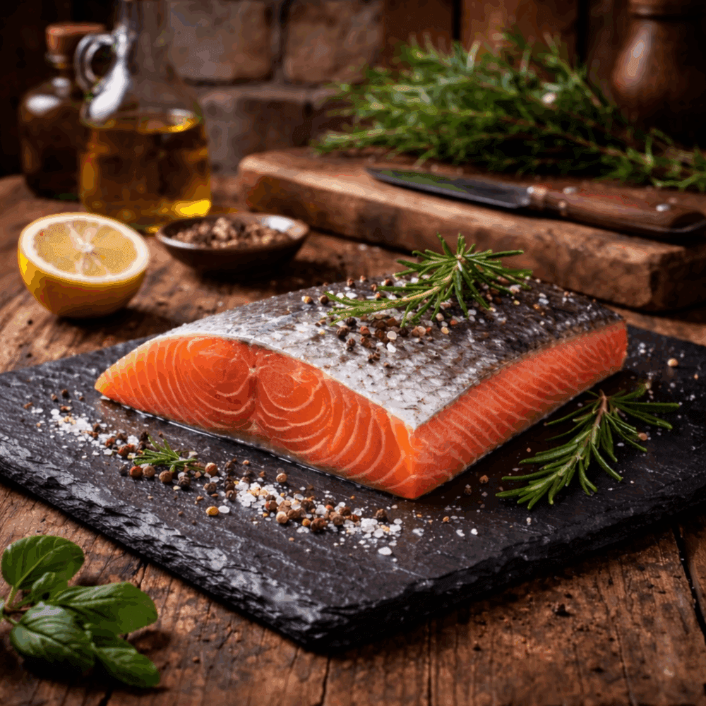 Zalmfilet met vel